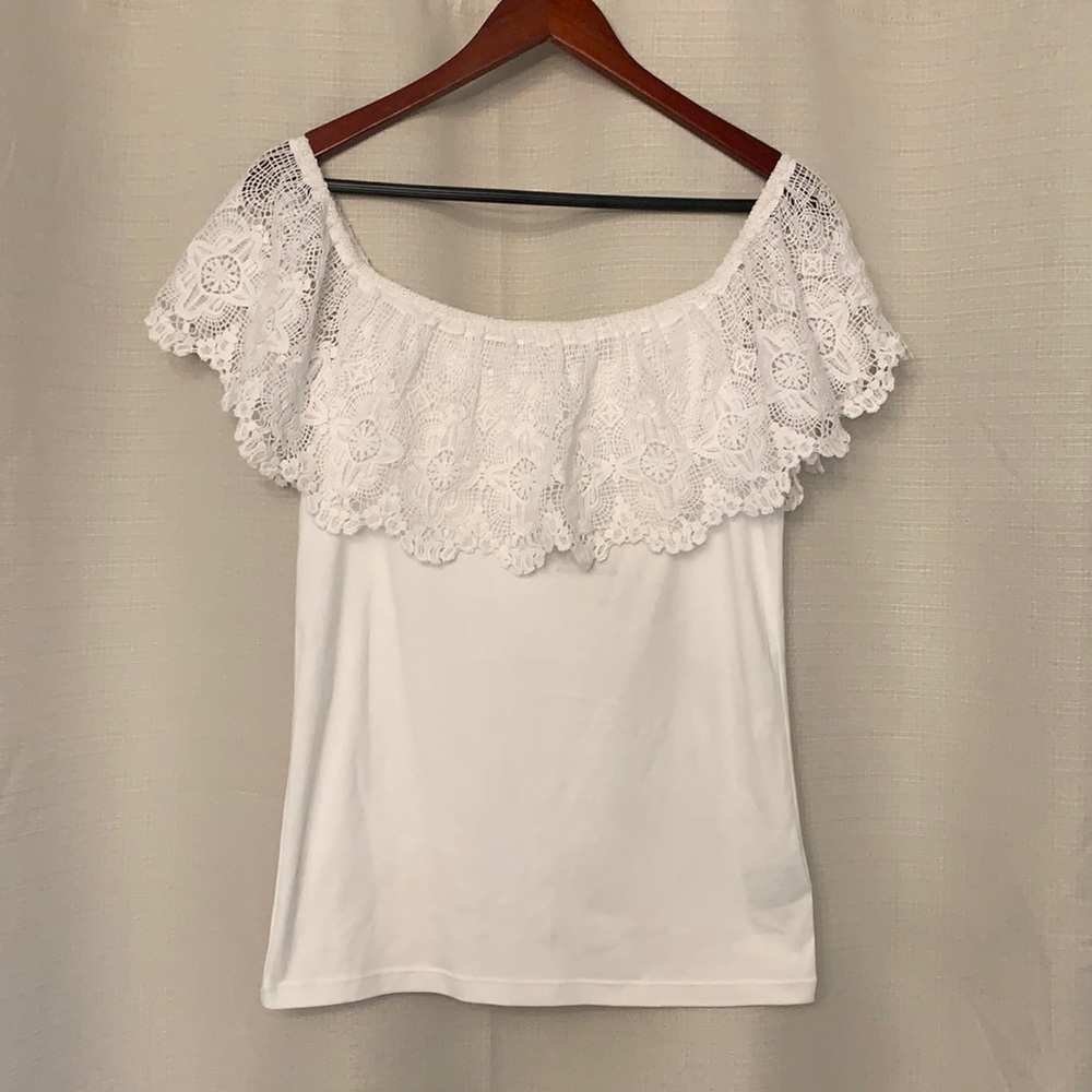 Lauren Ralph Lauren lace off-the-shoulder top